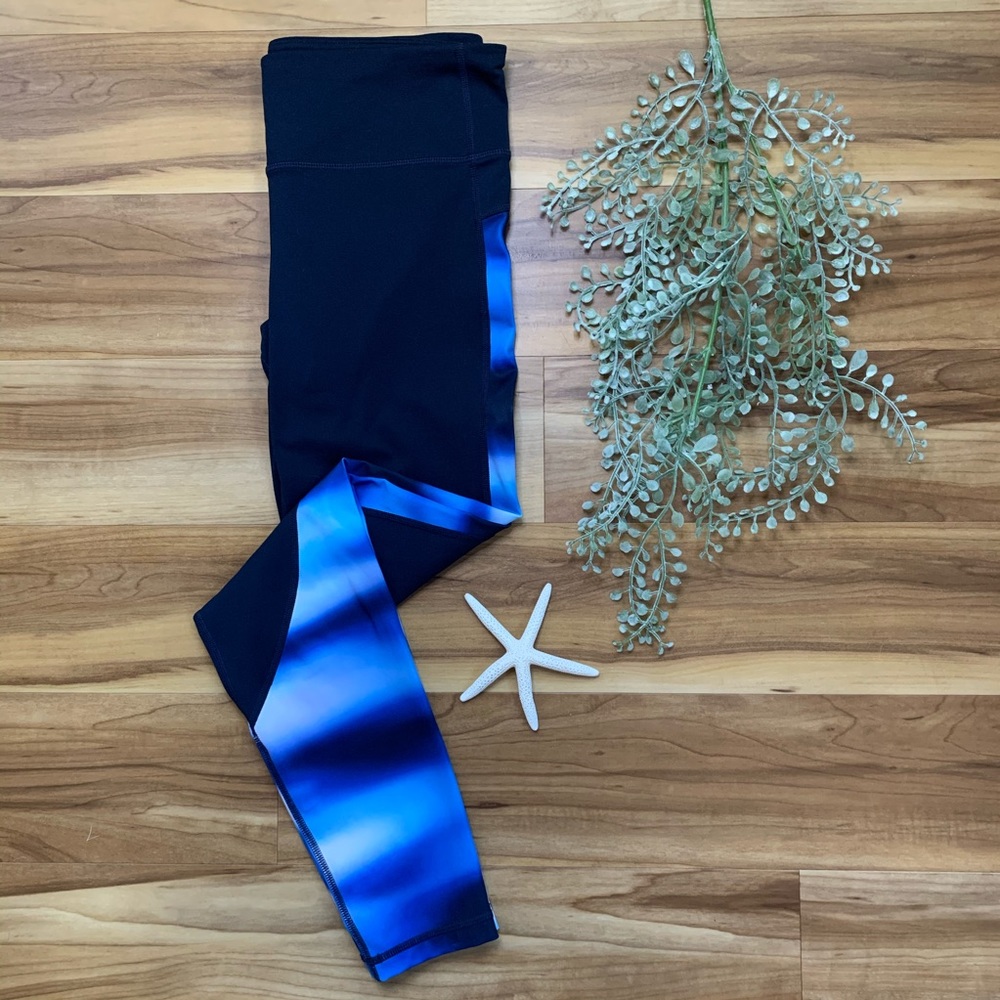 Gap GFast Women’s Navy Blue Space Dye Leggings, Size Small